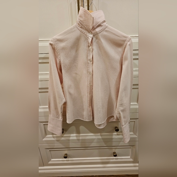 Pretty soft pink gorgeous cotton shirt button down - Picture 1 of 5